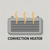 wall mounted convection heater icon illustration