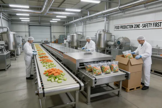 food processing facility production line